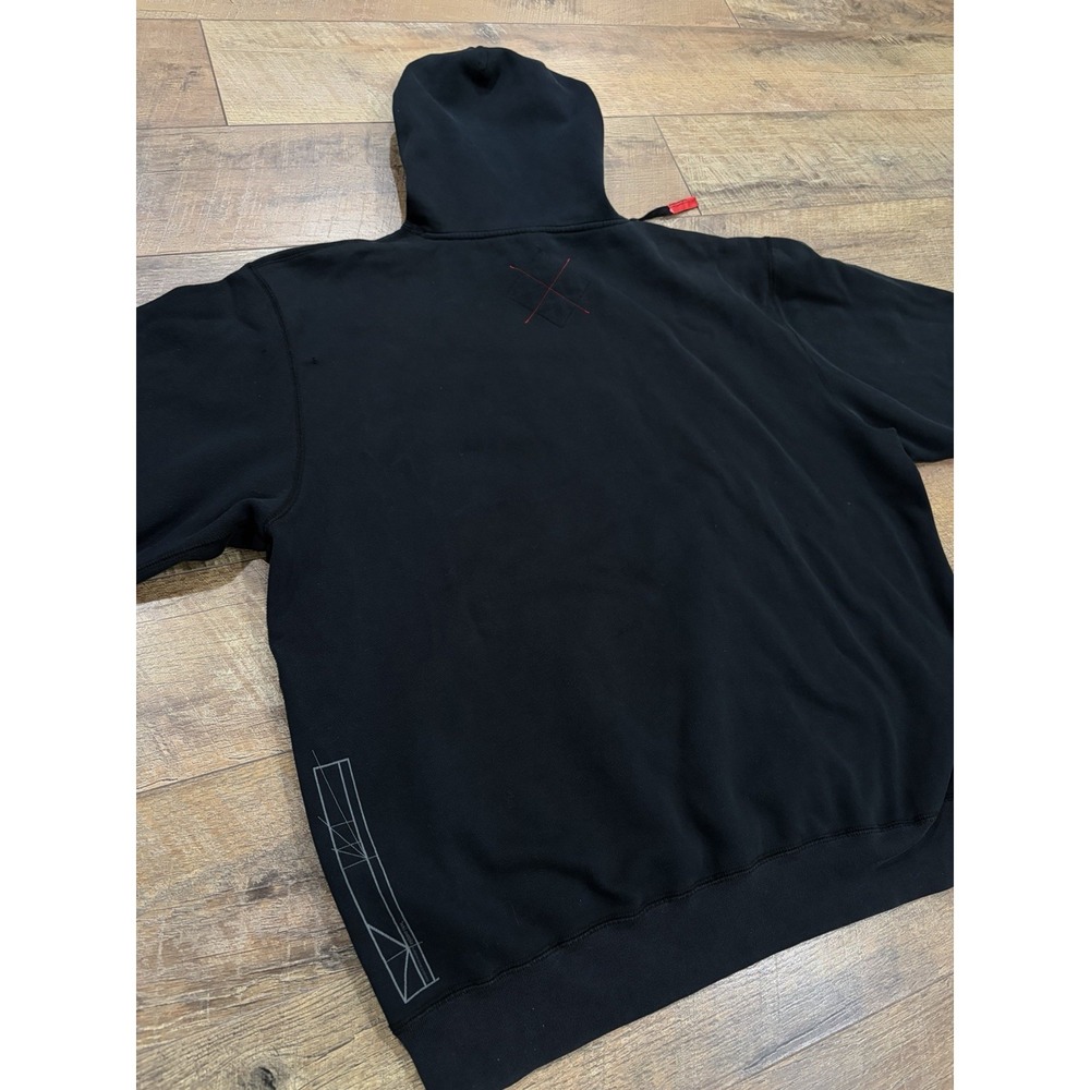 Vintage Y2k Ecko Unltd. Logo Stitched Hoodie Black Red XXL Skater Hip-Hop - Picture 6 of 12